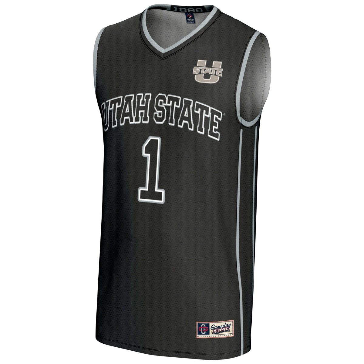 #1 Utah State Aggies Lightweight Basketball Jersey - Black product image 3, provided for visual reference and product detail