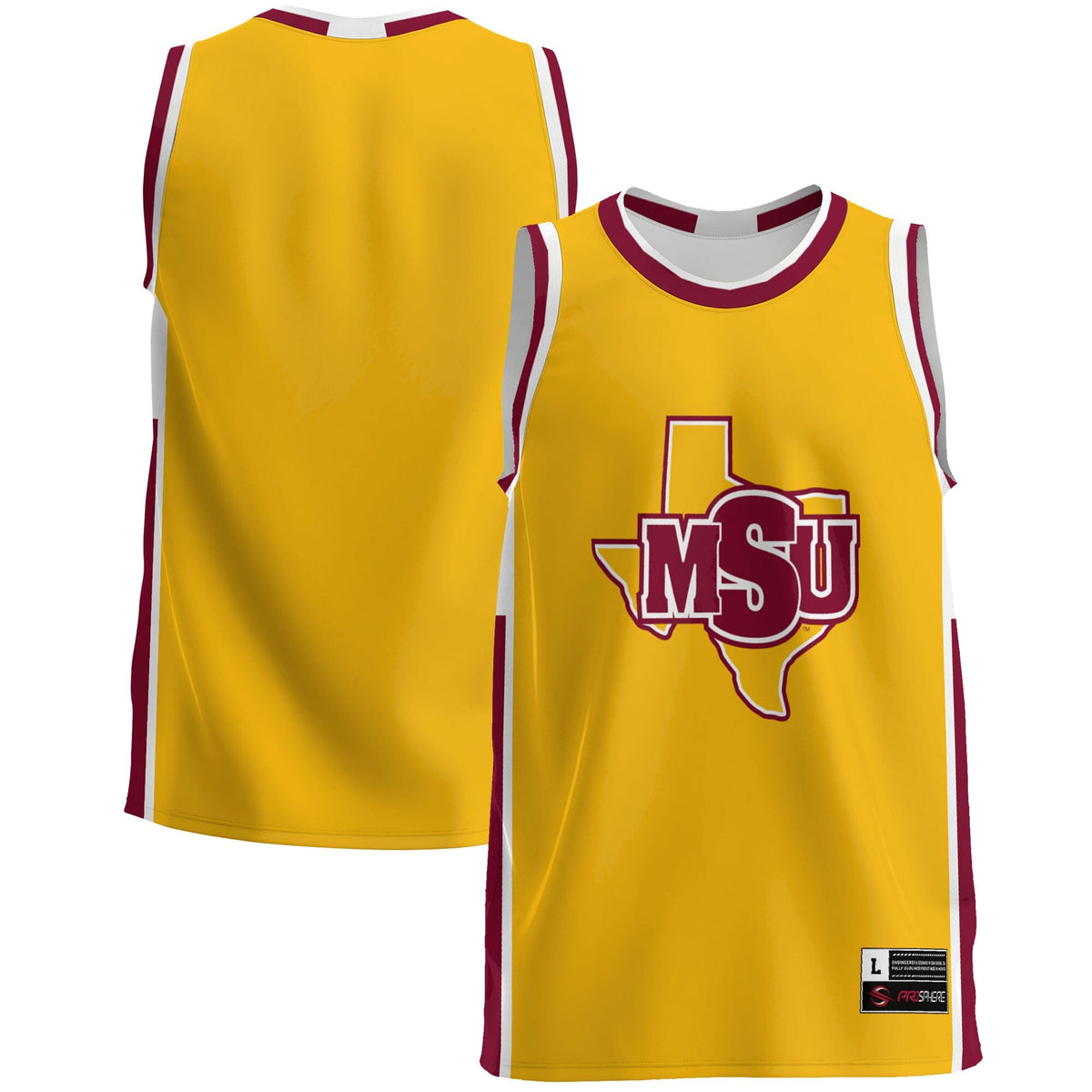 Midwestern State Mustangs Lightweight Basketball Jersey - Maroon product image 2, provided for visual reference and product