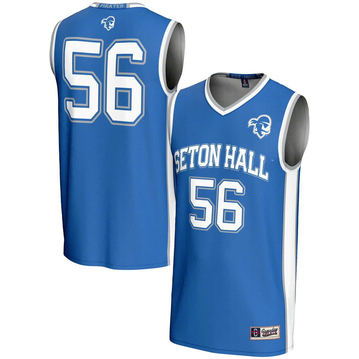 #56 Seton Hall Pirates Lightweight Basketball Jersey - Blue product image 1, provided for visual reference and product