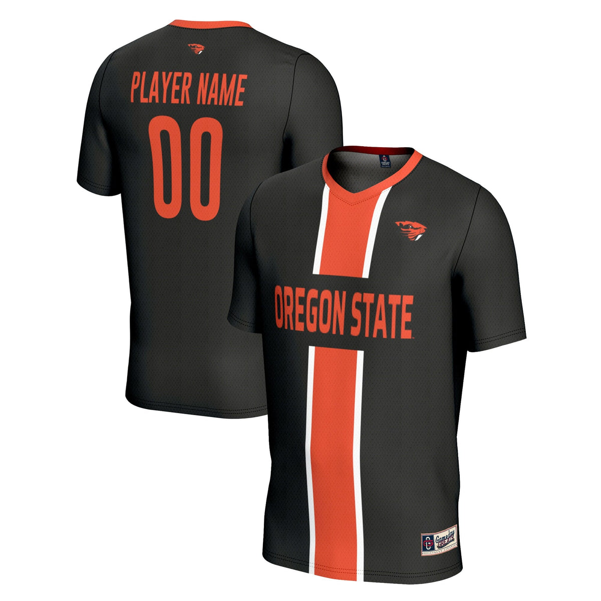 Oregon State Beavers Pick-A-Player NIL Lightweight Soccer Jersey - Black product image 2, provided for visual reference and