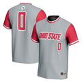 #0 Ohio State Buckeyes Lightweight Softball Jersey - Gray product image 1, provided for visual reference and product detail