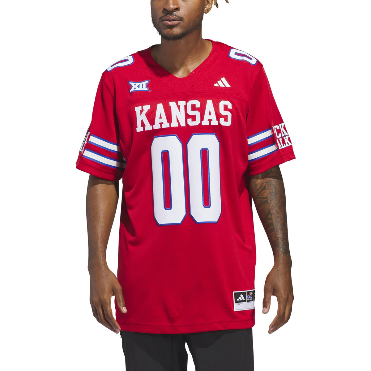 #00 Kansas Jayhawks Alternate Premier Jersey – Red product image 2, provided for visual reference and product detail review
