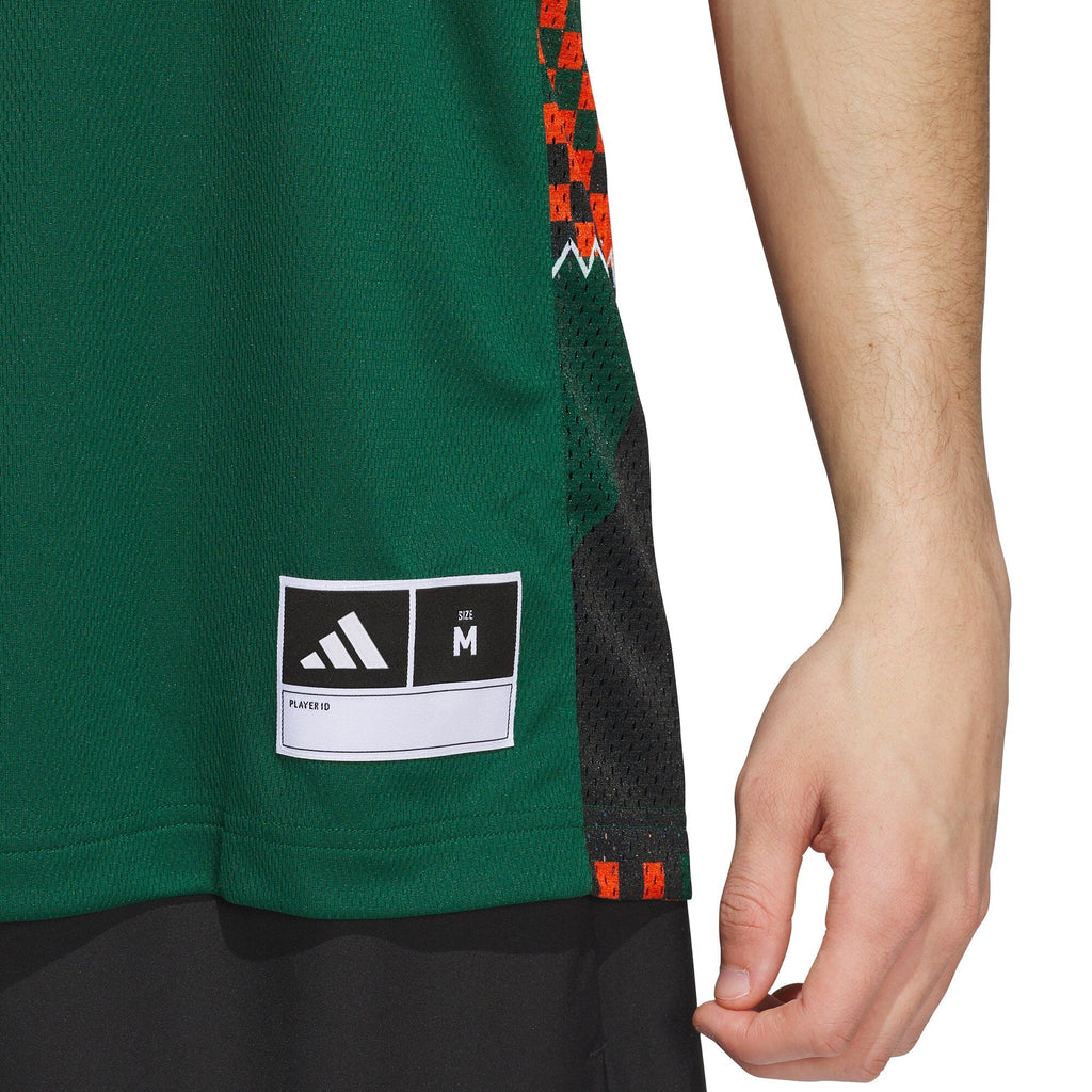 #1 Miami Hurricanes Black History Month Basketball Jersey - Green/Orange product image 8, provided for visual reference and