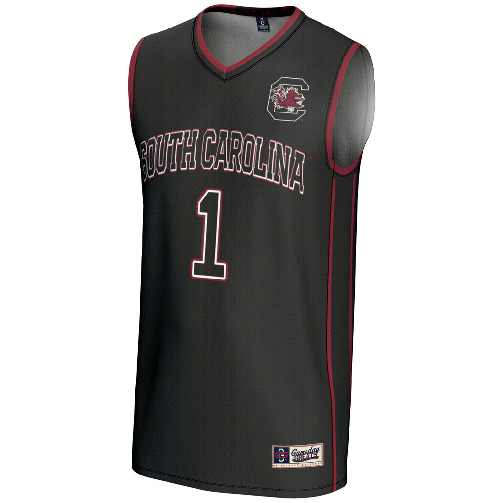 #1 South Carolina Gamecocks Lightweight Basketball Jersey - Black product image 3, provided for visual reference and product
