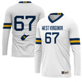 #1 West Virginia Mountaineers Lightweight Volleyball Jersey - White product image 1, provided for visual reference and