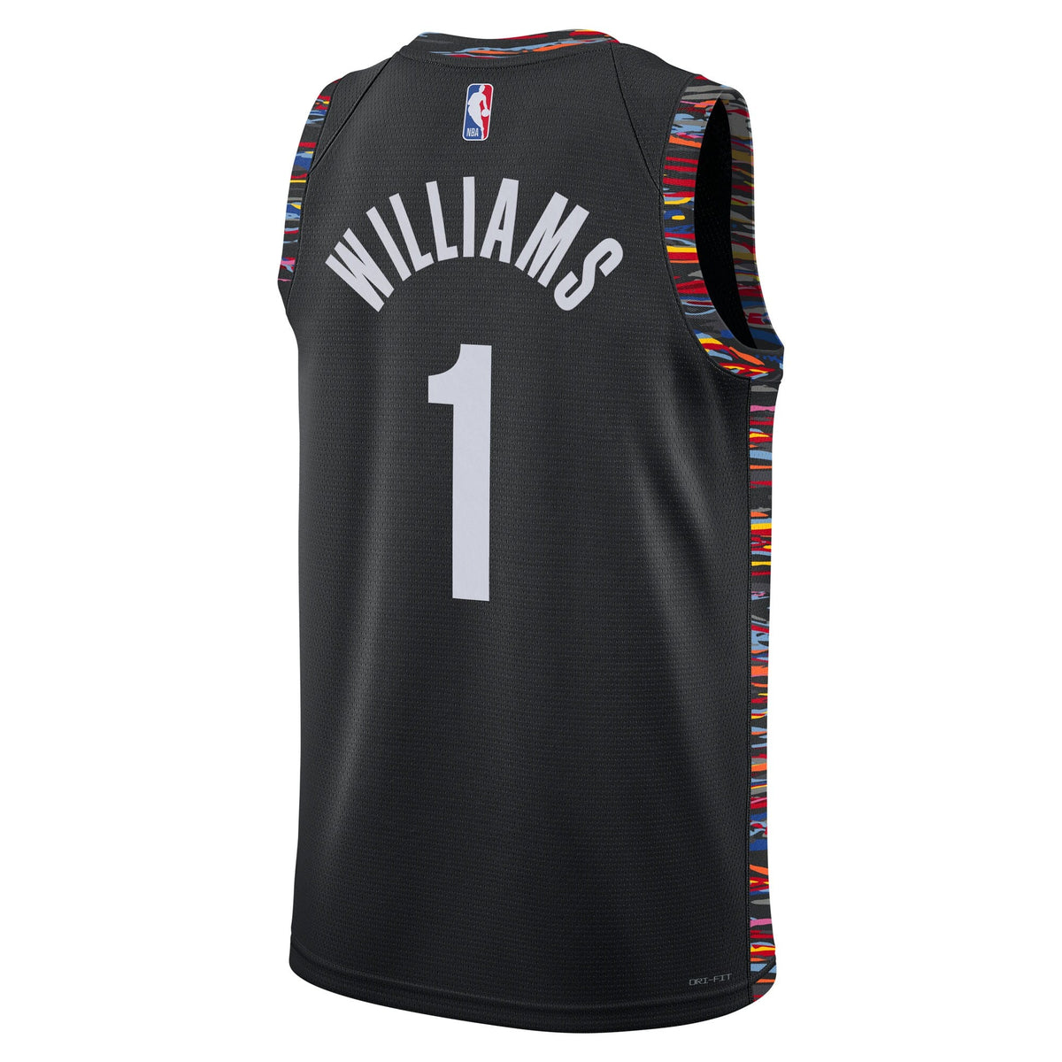 Brooklyn Nets 2025/26 City Edition Swingman Jersey - Black - Ziaire Williams product image 4, provided for visual reference