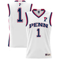 #1 Pennsylvania Quakers Lightweight Basketball Jersey - White product image 1, provided for visual reference and product