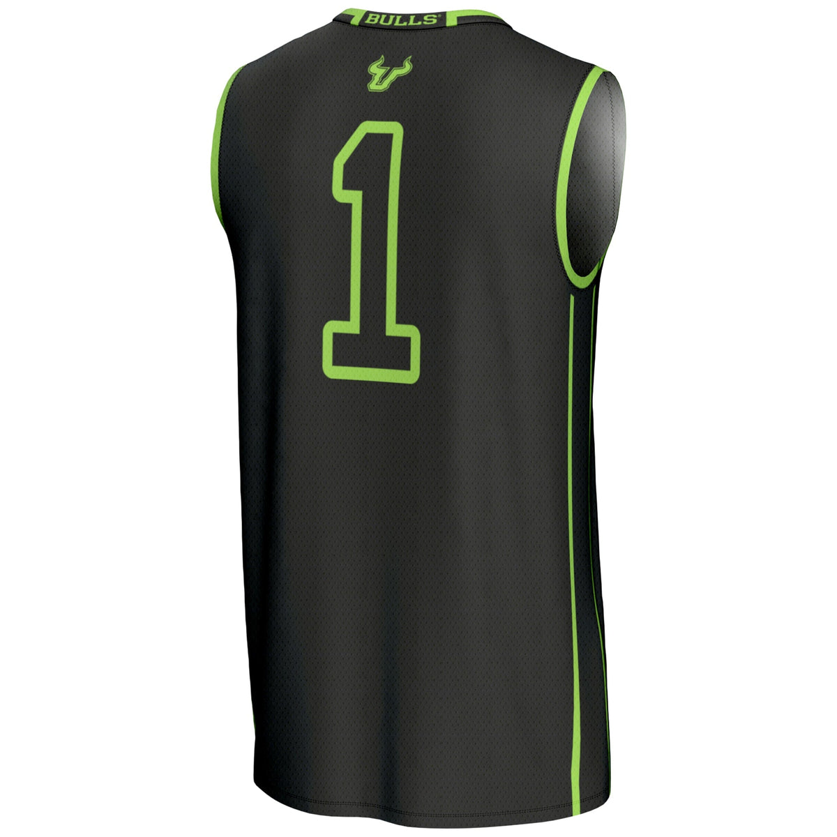 #1 South Florida Bulls Lightweight Basketball Jersey - Black product image 4, provided for visual reference and product