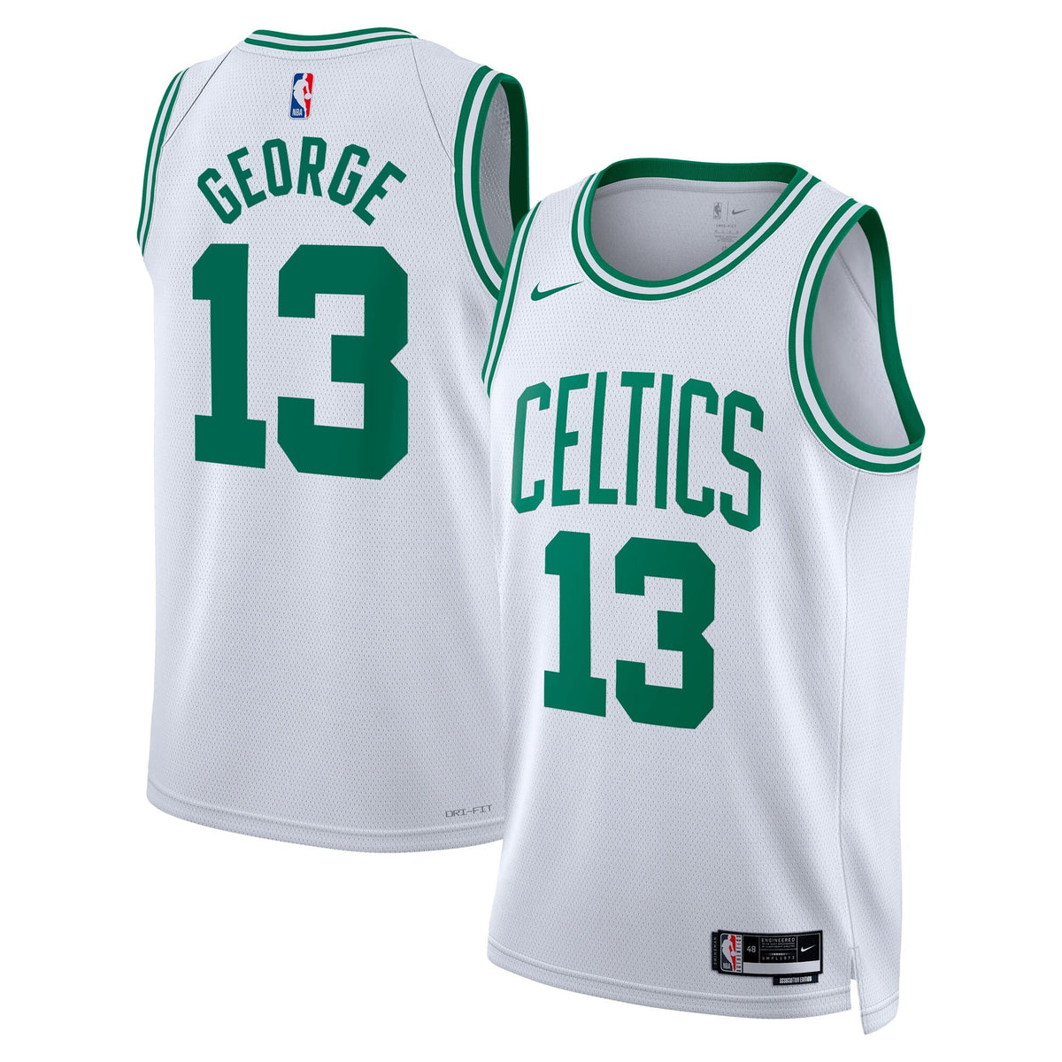 Boston Celtics Association Edition Swingman Jersey - White - Paul George product image 2, provided for visual reference and
