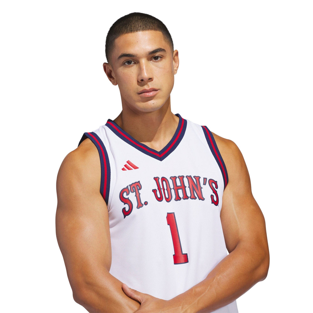 White St. John's Red Storm Home Replica Basketball Jersey product image 4, provided for visual reference and product detail