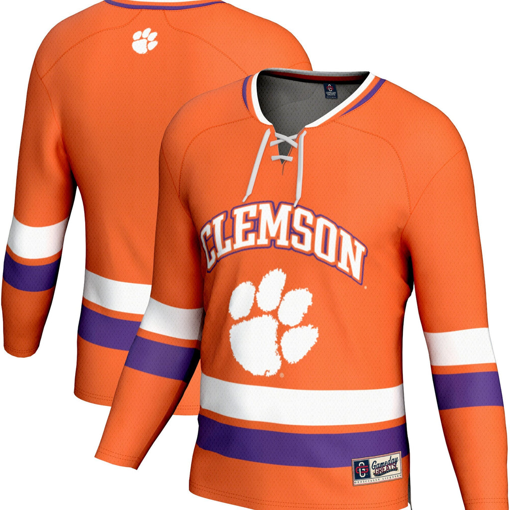 Clemson Tigers Spirit Hockey Jersey - Orange product image 2, provided for visual reference and product detail review