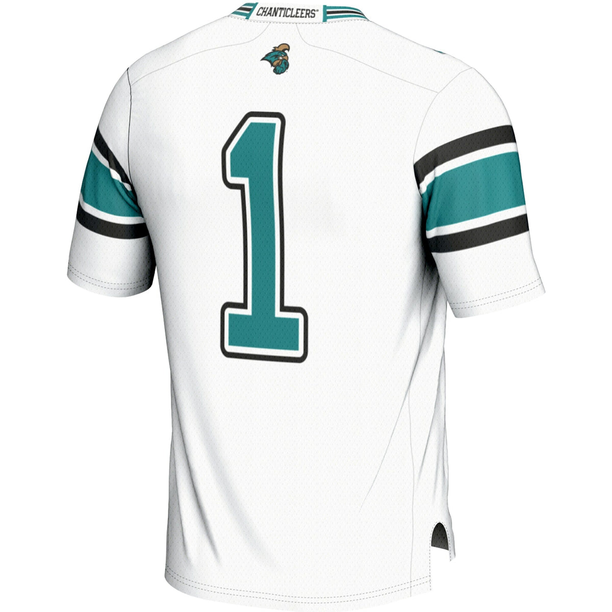 #1 Coastal Carolina Chanticleers Endzone Football Jersey - White product image 4, provided for visual reference and product