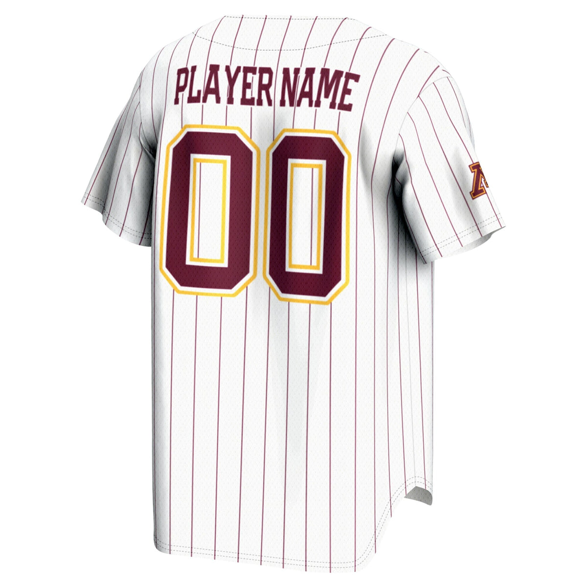 Minnesota Golden Gophers NIL Pick-A-Player Lightweight Baseball Jersey - White product image 4, provided for visual