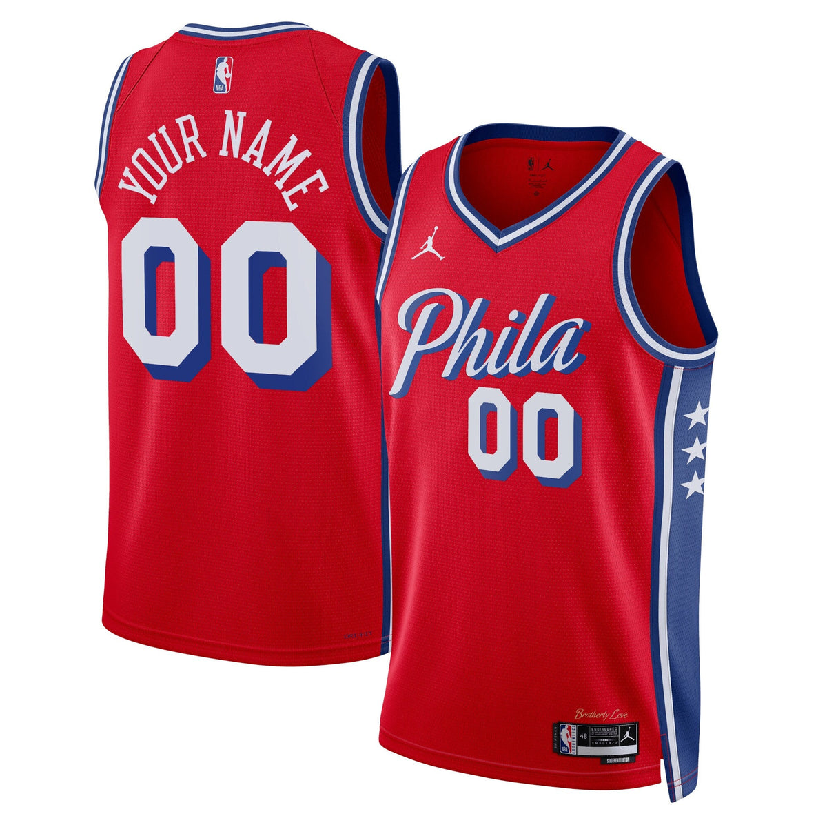Philadelphia 76ers Statement Swingman Jersey - Custom product image 1, provided for visual reference and product detail