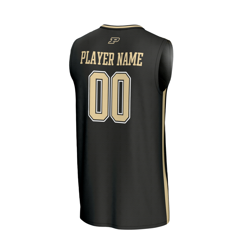Purdue Boilermakers NIL Pick-A-Player Lightweight Basketball Fashion Jersey - Black product image 4, provided for visual
