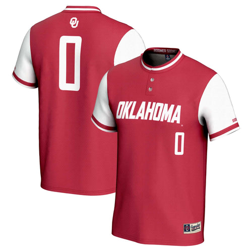 #0 Oklahoma Sooners Lightweight Softball Jersey - Crimson product image 1, provided for visual reference and product detail