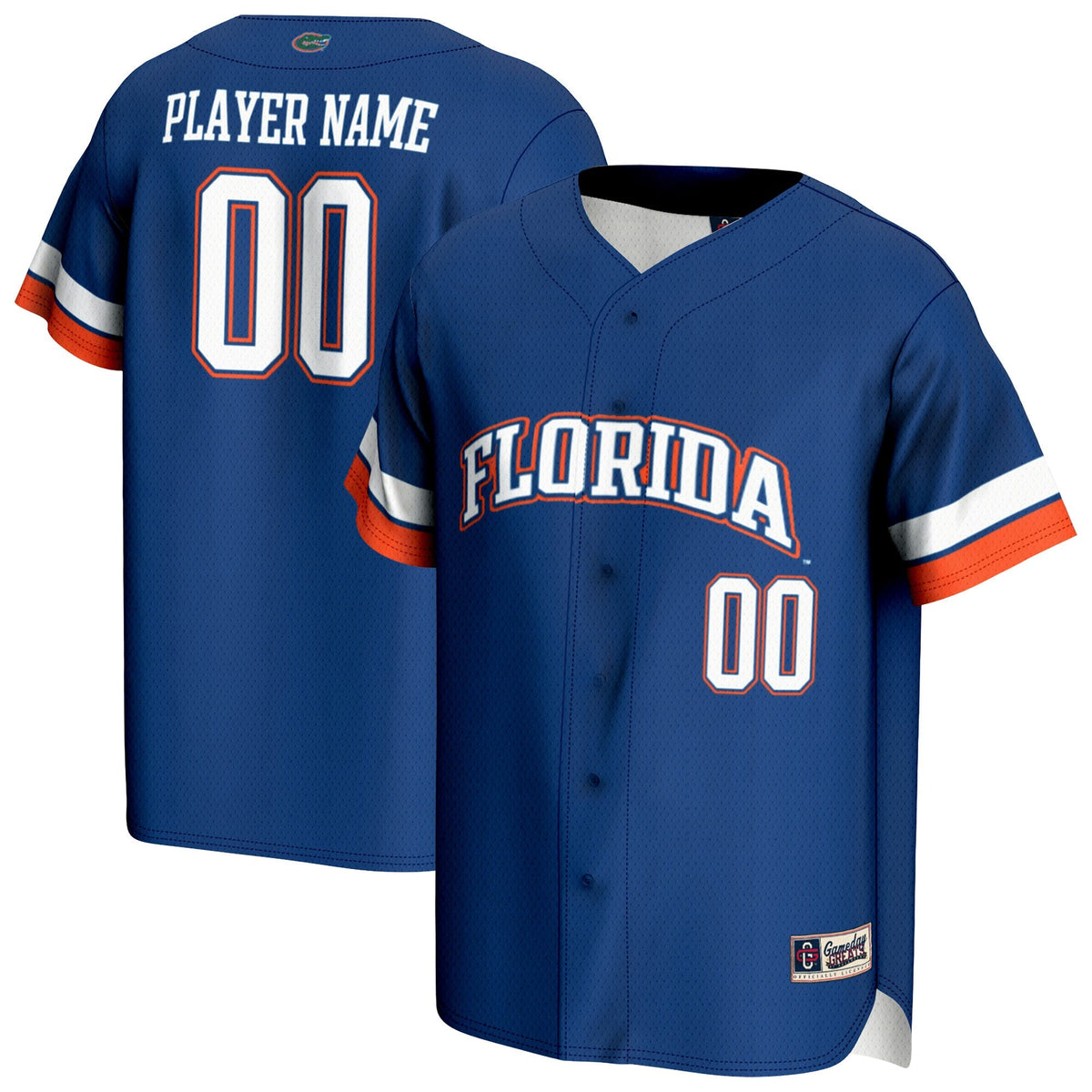 Florida Gators NIL Pick-A-Player Lightweight Baseball Jersey - Royal product image 2, provided for visual reference and