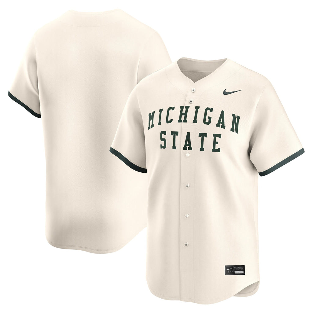 Natural Michigan State Spartans Baseball Limited Jersey product image 1, provided for visual reference and product detail