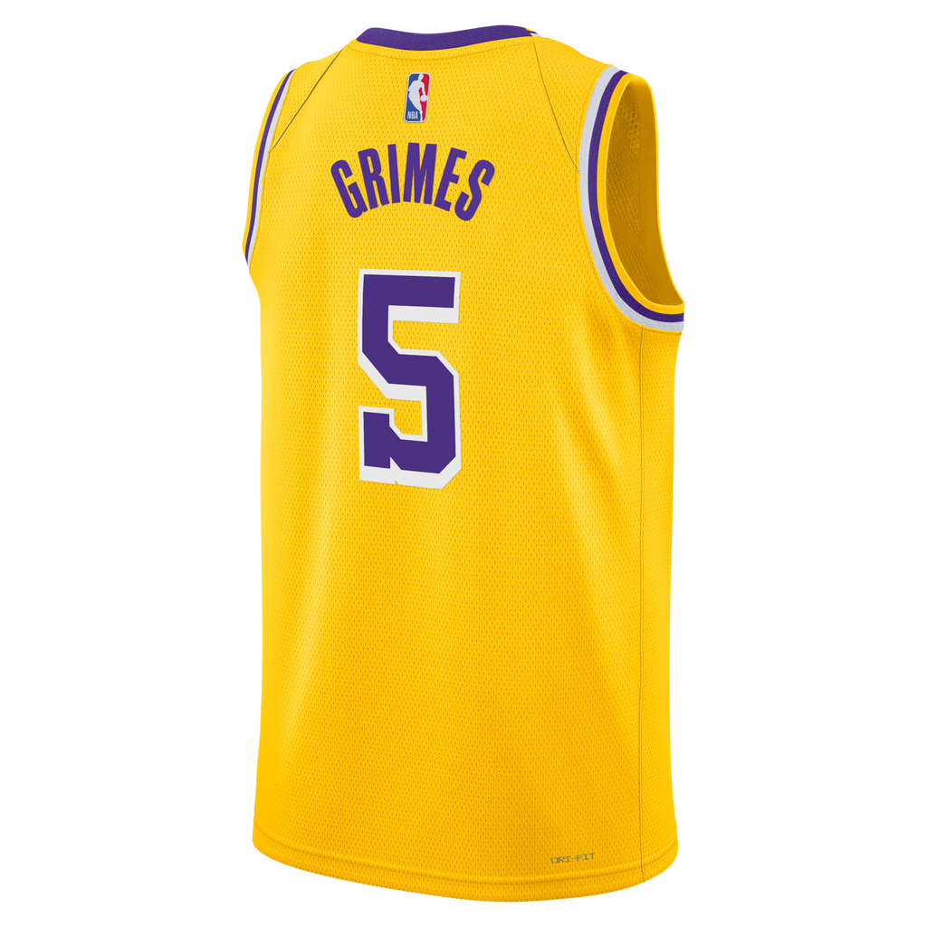 Los Angeles Lakers Icon Edition Swingman Jersey - Gold - Quentin Grimes product image 4, provided for visual reference and