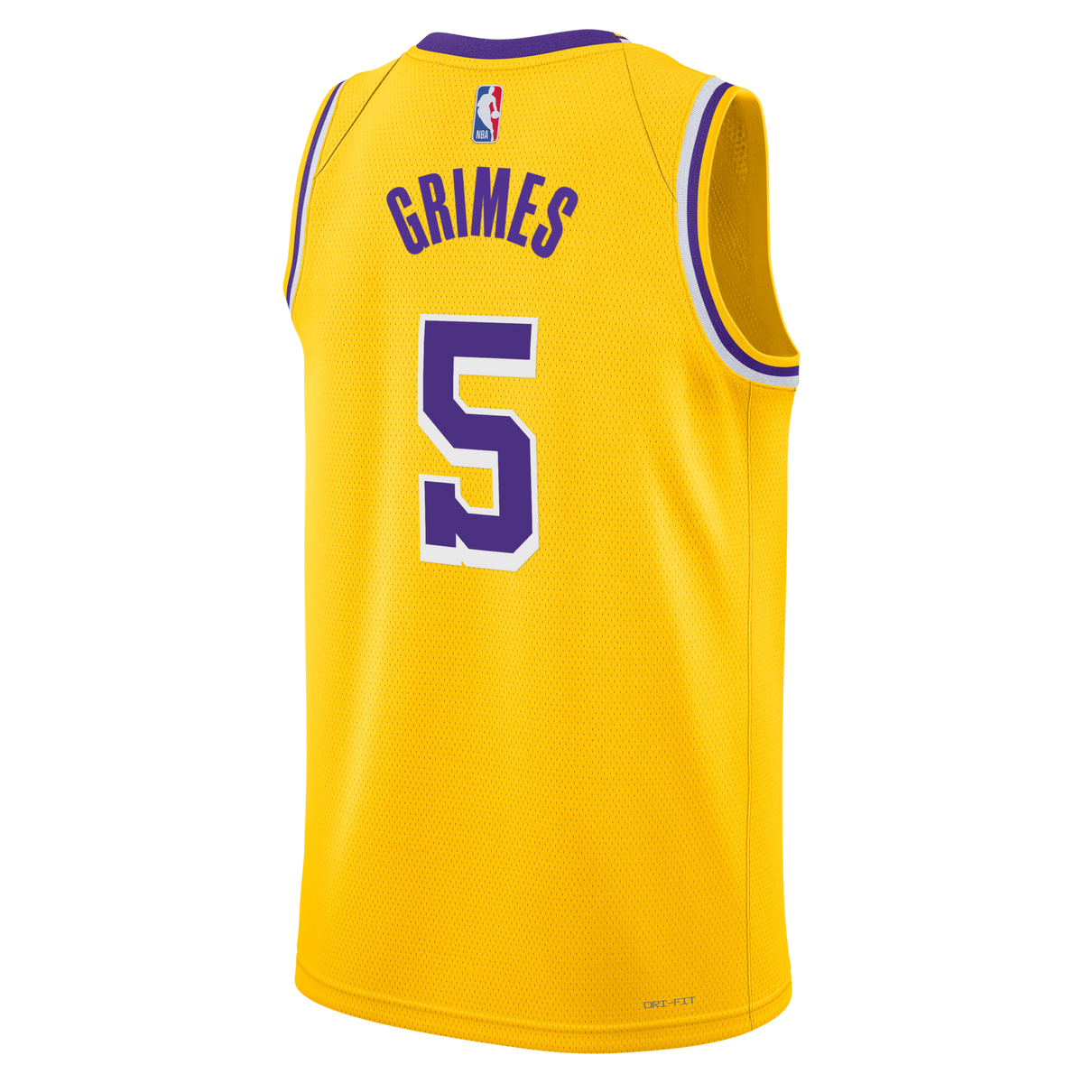 Los Angeles Lakers Icon Edition Swingman Jersey - Gold - Quentin Grimes product image 4, provided for visual reference and