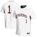 #1 LSU Tigers Lightweight Softball Jersey - White product image 1, provided for visual reference and product detail review