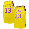 Shaquille O'Neal LSU Tigers 1990/91 Big & Tall Swingman Jersey - Gold product image 1, provided for visual reference and