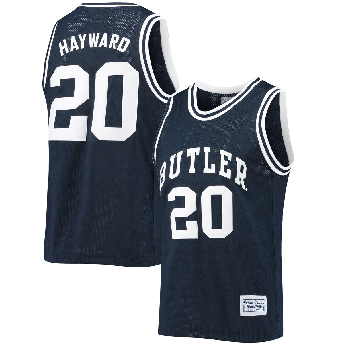 Original Retro Brand Gordon Hayward Navy Butler Bulldogs Commemorative Classic Basketball Jersey product image 1, provided