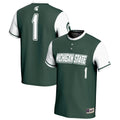 #1 Michigan State Spartans Lightweight Softball Jersey - Green product image 1, provided for visual reference and product