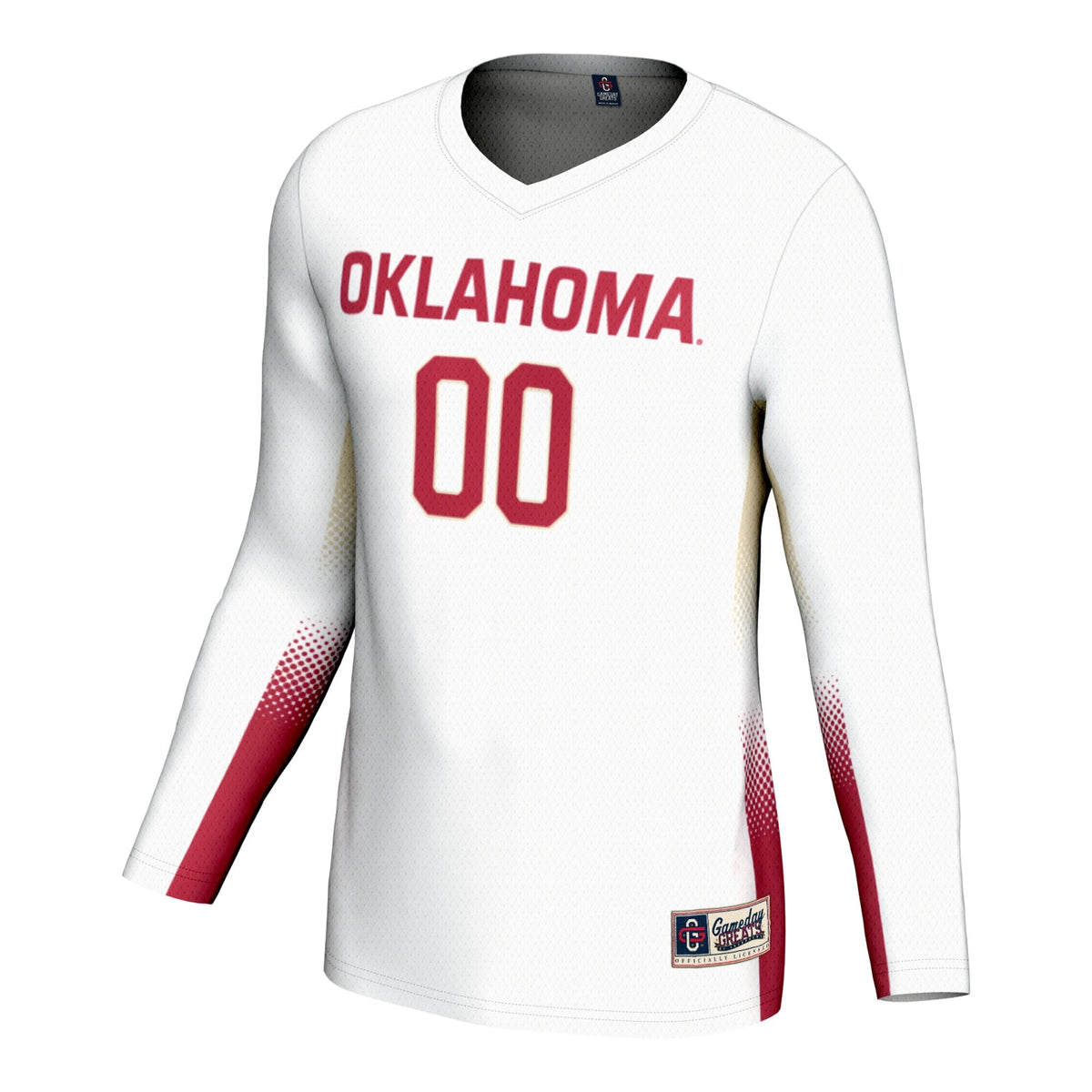 Oklahoma Sooners Adult NIL Lightweight Volleyball Jersey - White product image 3, provided for visual reference and product