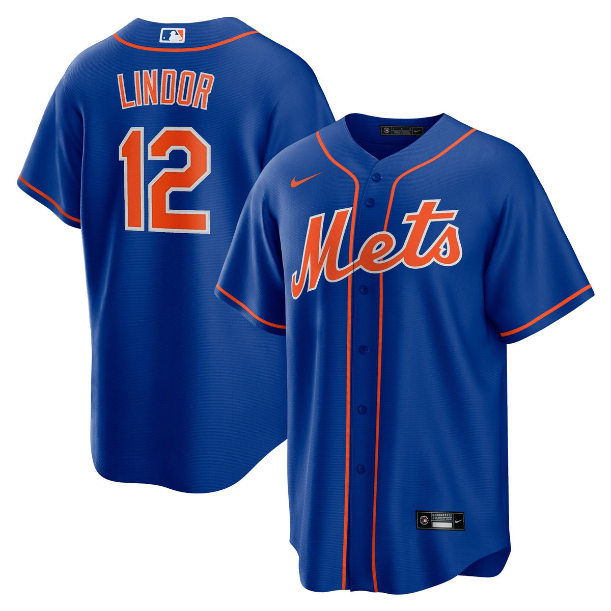 New York Mets Francisco Lindor Royal Big & Tall Alternate Replica Player Jersey product image 2, provided for visual