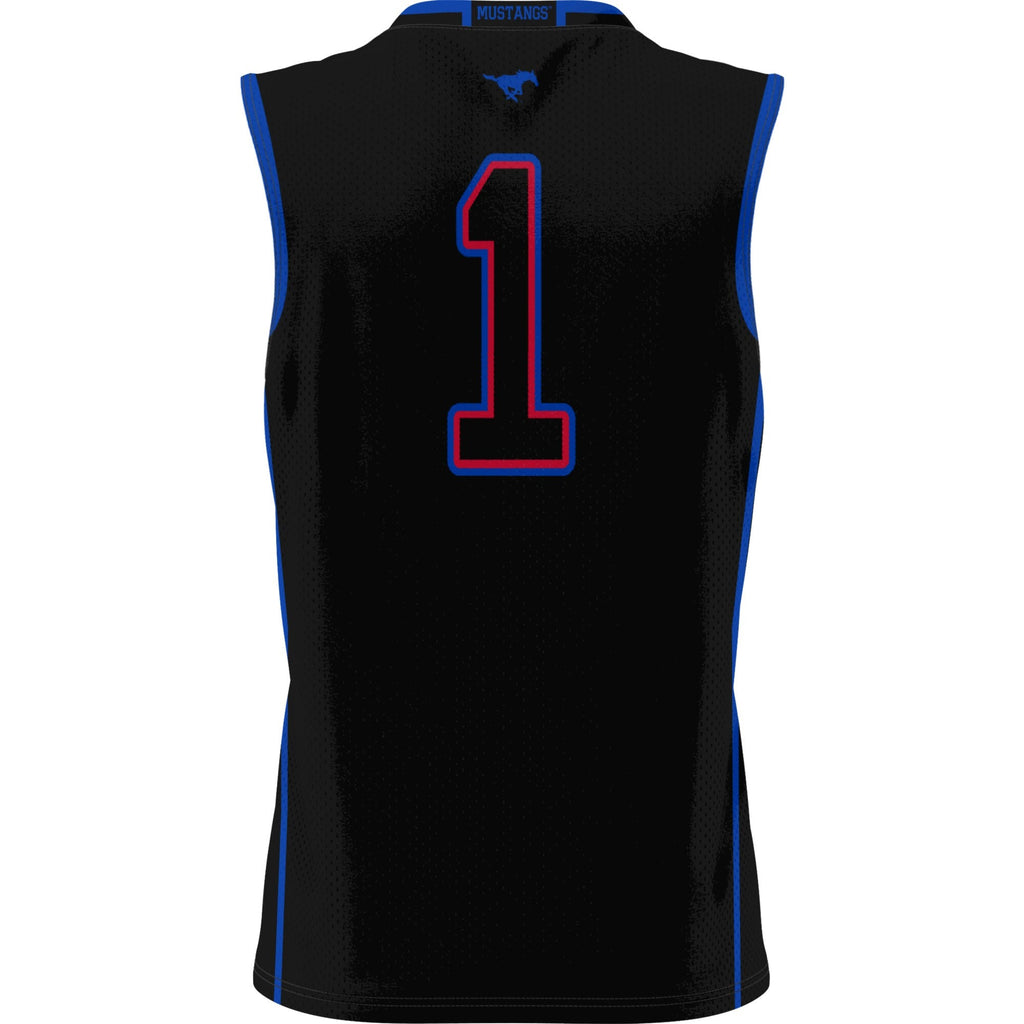 #1 SMU Mustangs Lightweight Basketball Jersey - Black product image 4, provided for visual reference and product detail