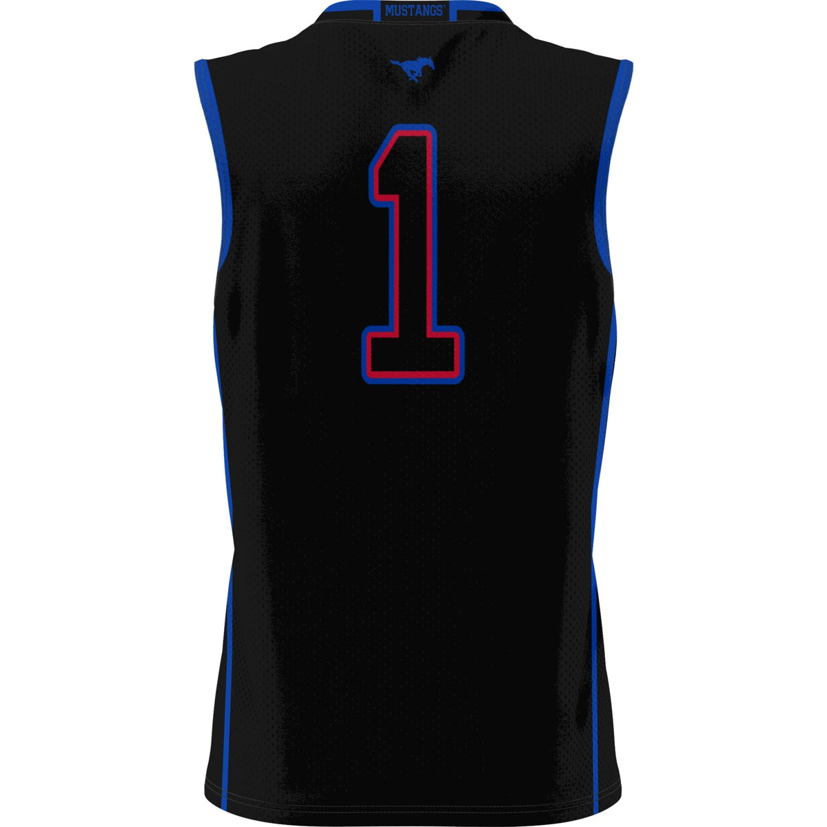 #1 SMU Mustangs Lightweight Basketball Jersey - Black product image 4, provided for visual reference and product detail