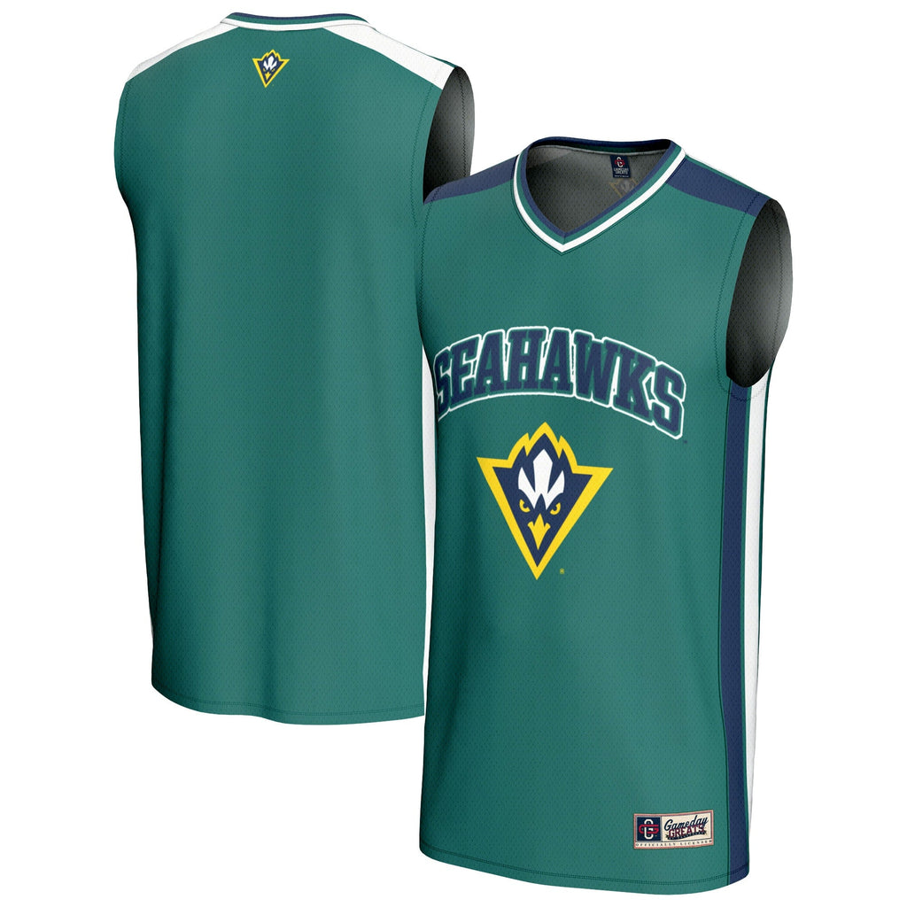UNC Wilmington Seahawks Basketball Jersey - Teal product image 2, provided for visual reference and product detail review