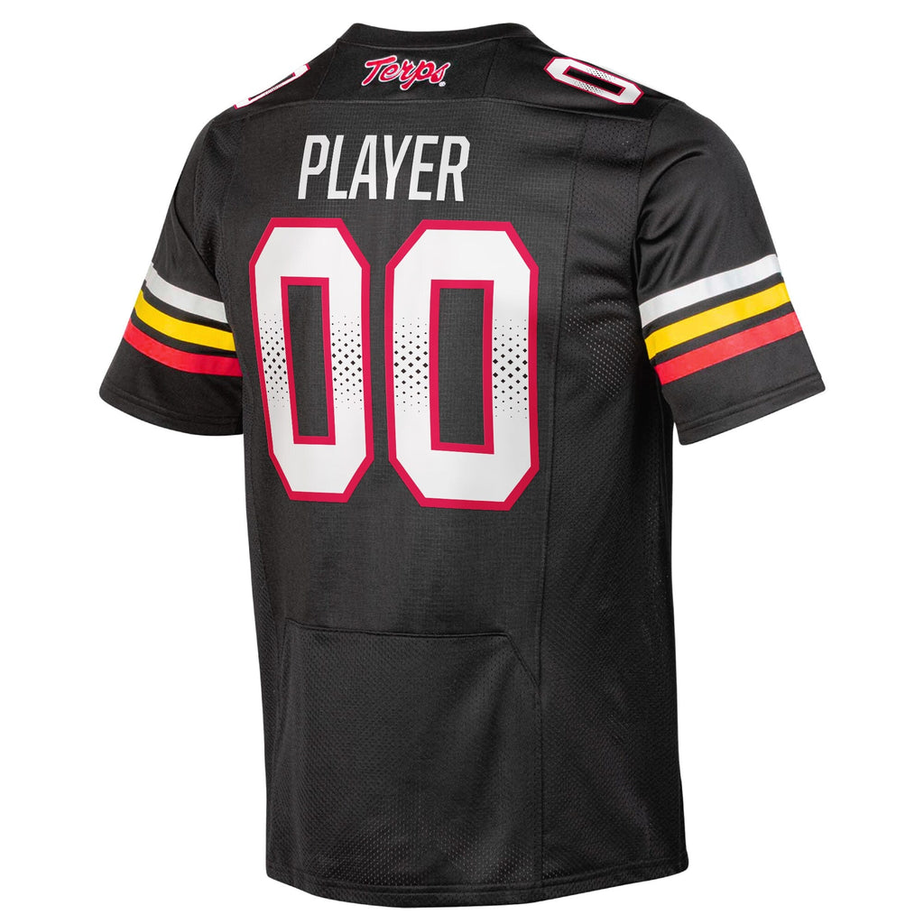 Maryland Terrapins Pick-A-Player NIL Replica Football Jersey - Black product image 4, provided for visual reference and