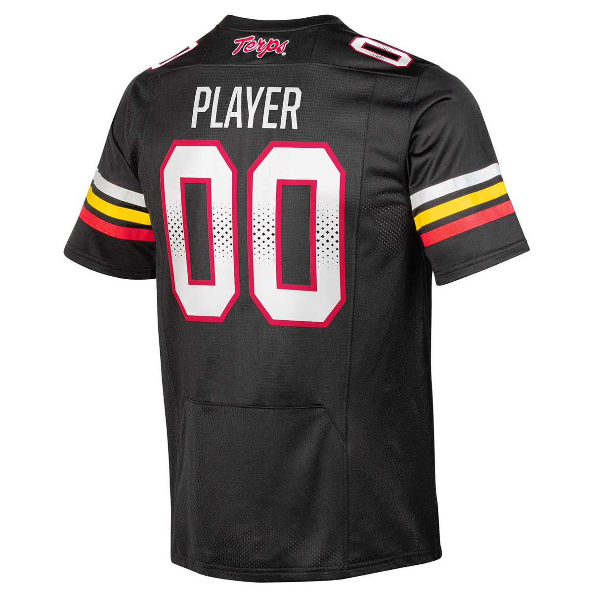 Maryland Terrapins Pick-A-Player NIL Replica Football Jersey - Black product image 4, provided for visual reference and