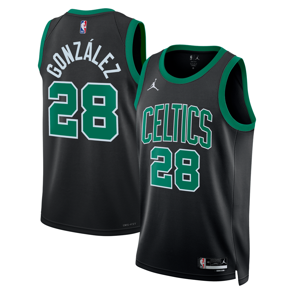 Boston Celtics Statement Edition Swingman Jersey - Black - Hugo González product image 2, provided for visual reference and