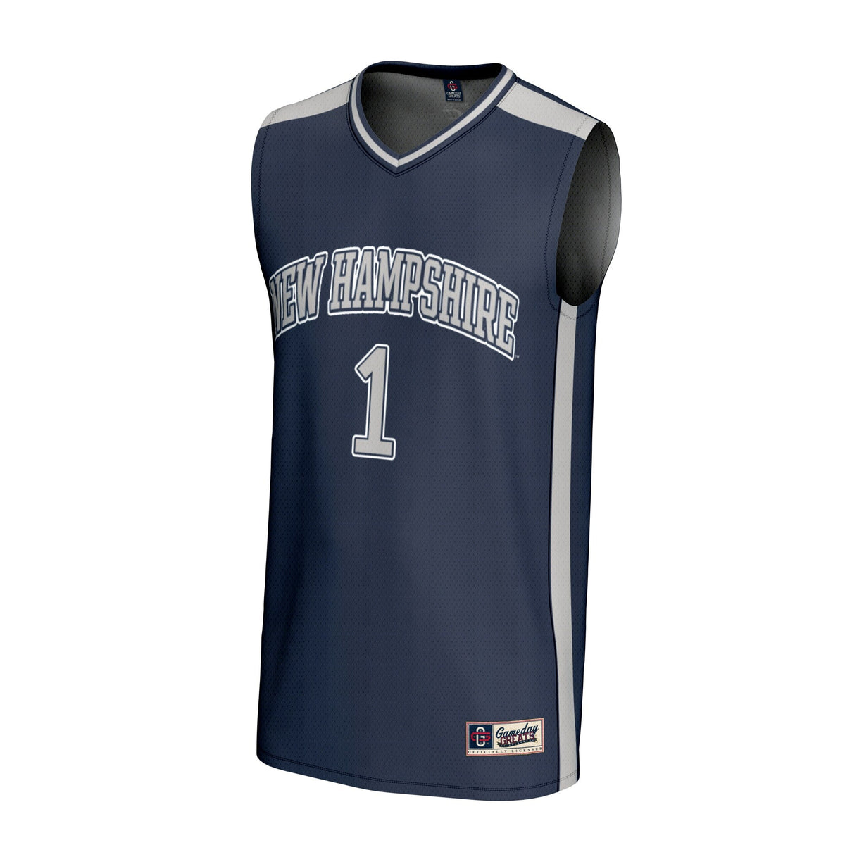 #1 New Hampshire Wildcats Lightweight Collegiate Basketball Fashion Jersey - Navy product image 3, provided for visual