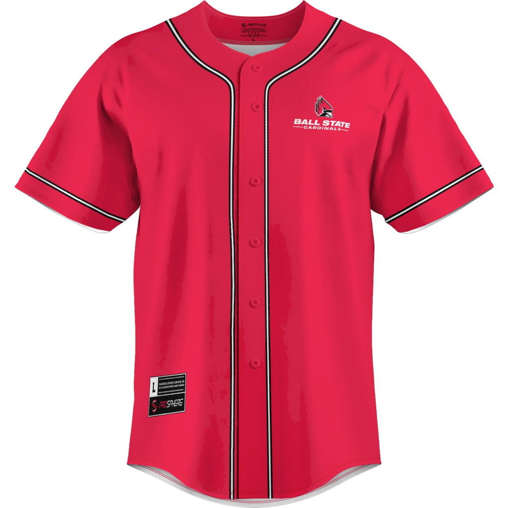 Ball State Cardinals Lightweight Baseball Jersey - Cardinal product image 3, provided for visual reference and product