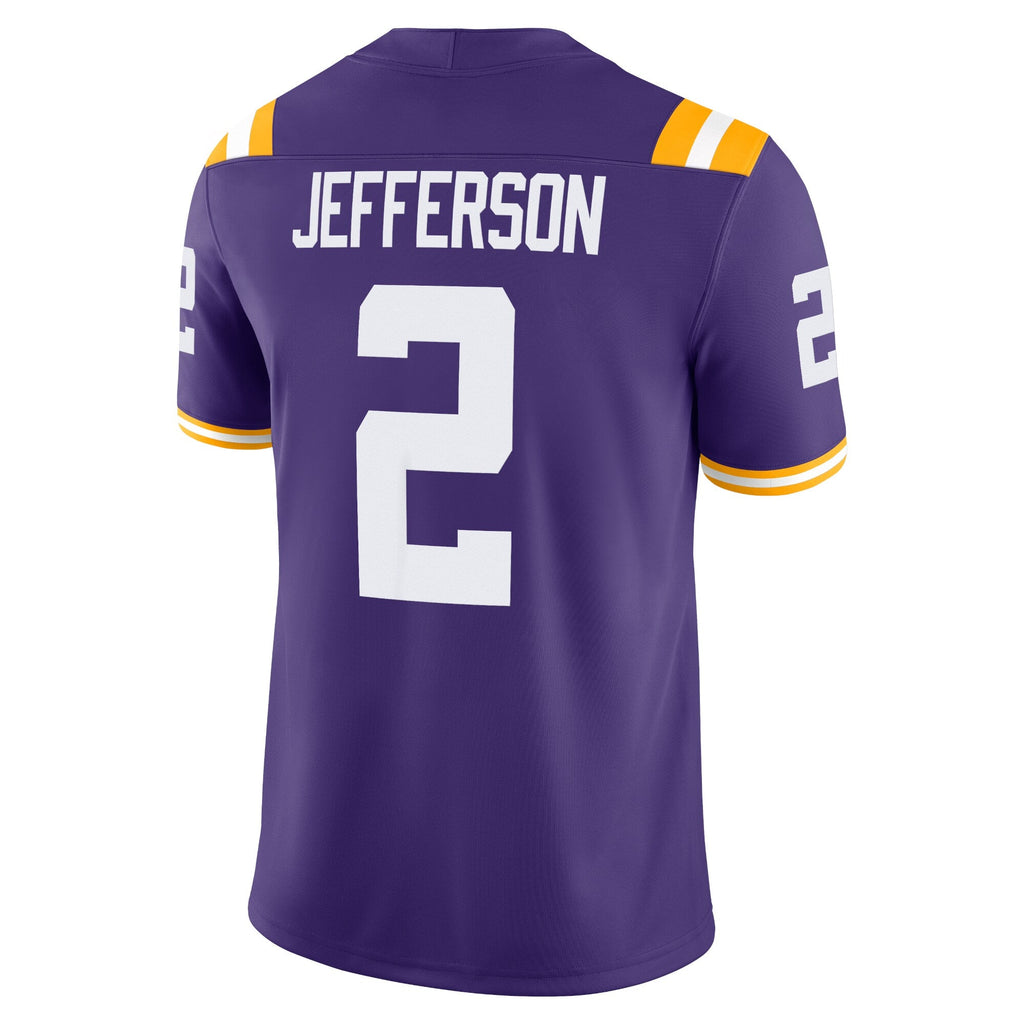 Justin Jefferson Purple LSU Tigers Alumni Game Jersey product image 4, provided for visual reference and product detail