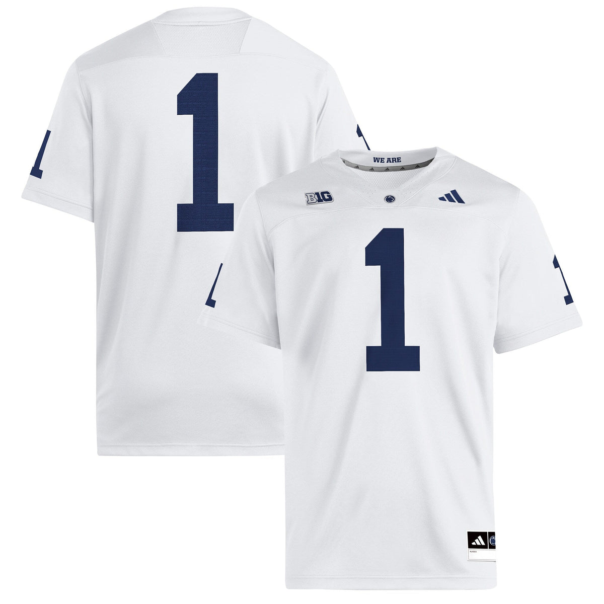 White Penn State Nittany Lions Away Premier Jersey product image 1, provided for visual reference and product detail review