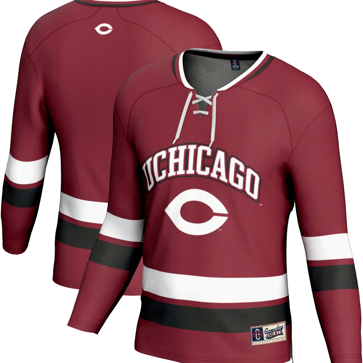 UChicago Maroons Spirit Hockey Jersey - Maroon product image 2, provided for visual reference and product detail review