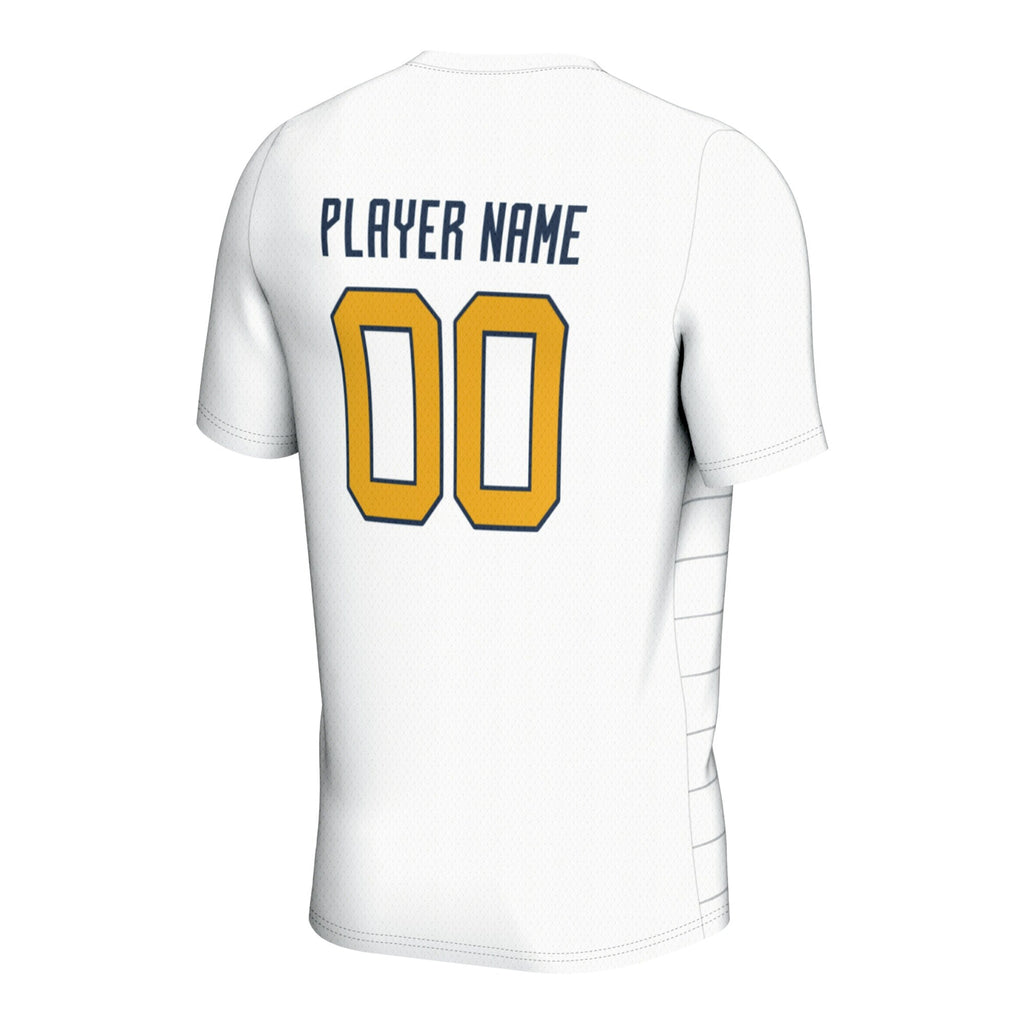 West Virginia Mountaineers Pick-A-Player NIL Lightweight Soccer Jersey - White product image 4, provided for visual