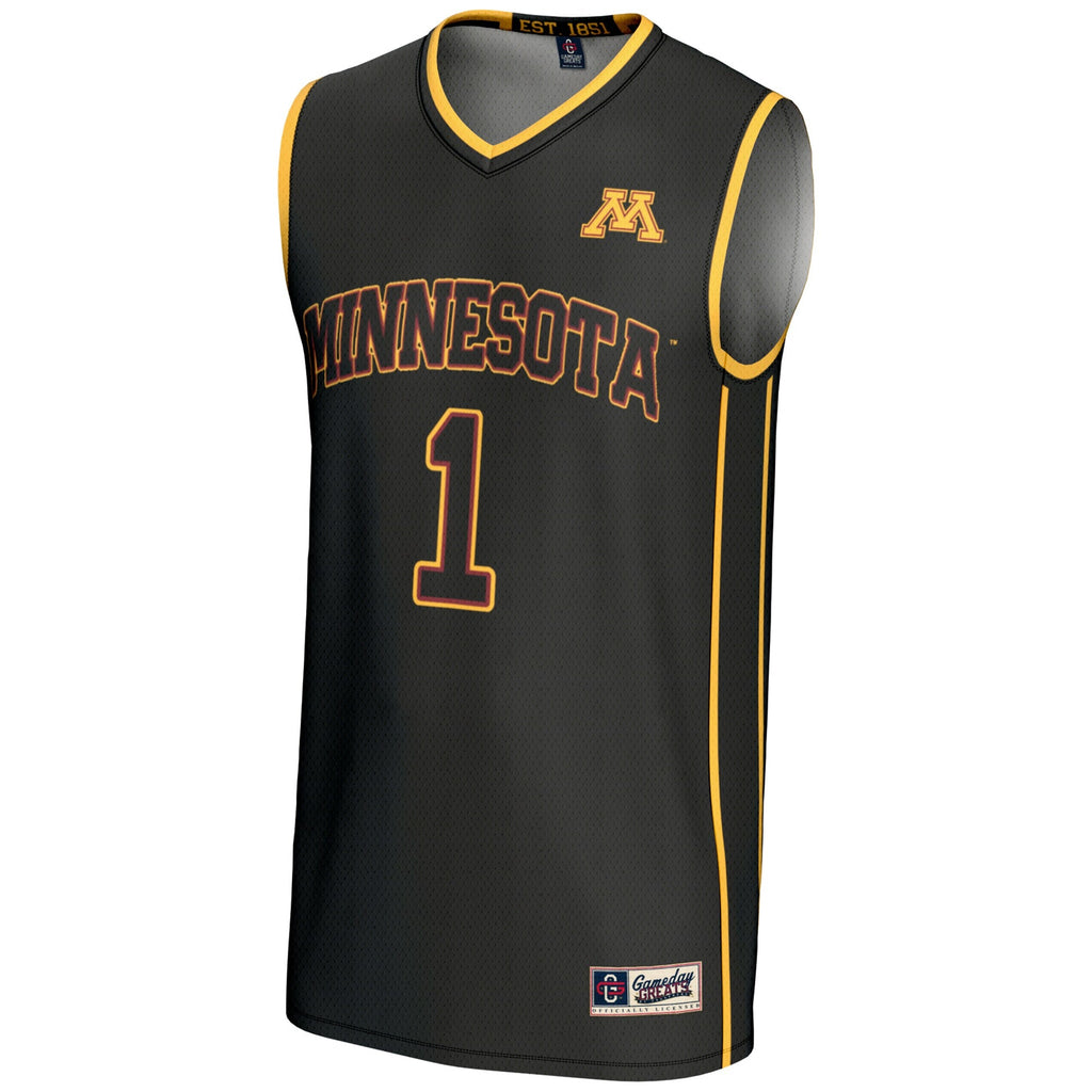 #1 Minnesota Golden Gophers Lightweight Basketball Jersey - Black product image 3, provided for visual reference and product