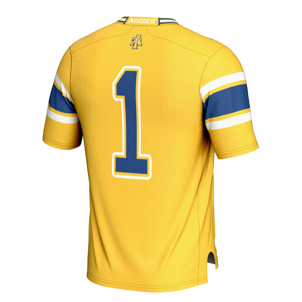 #1 North Carolina A&T Aggies Football Jersey - Gold product image 4, provided for visual reference and product detail review