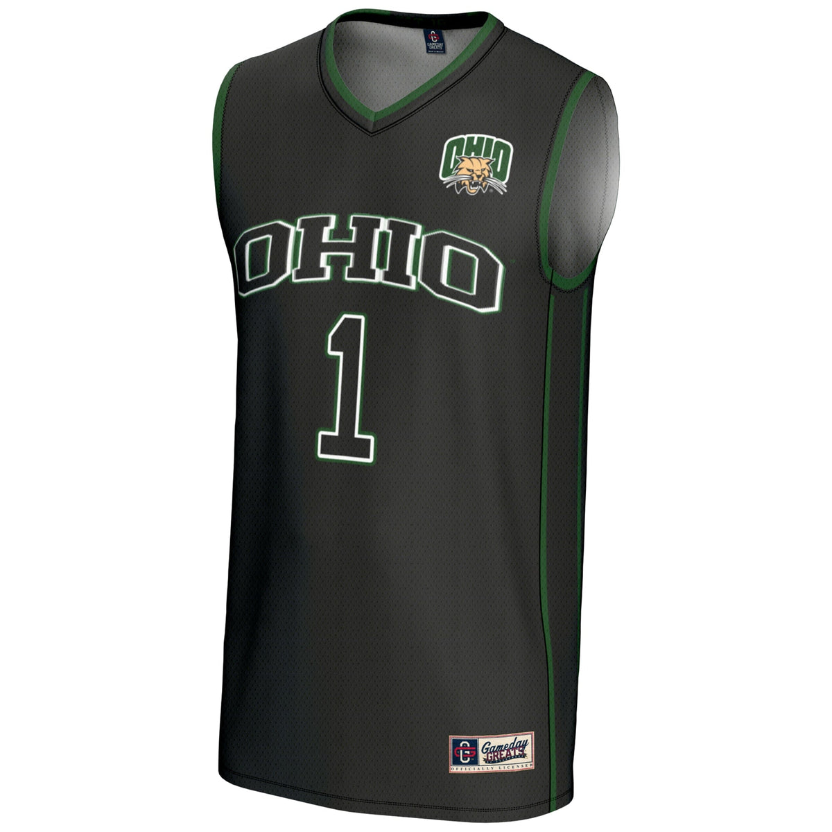 #1 Ohio Bobcats Lightweight Basketball Jersey - Black product image 3, provided for visual reference and product detail