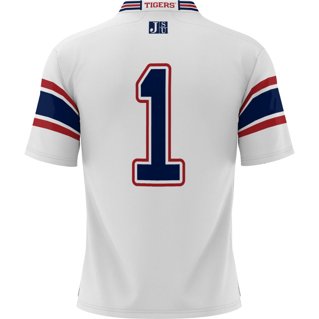 #1 Jackson State Tigers Football Jersey - White product image 4, provided for visual reference and product detail review