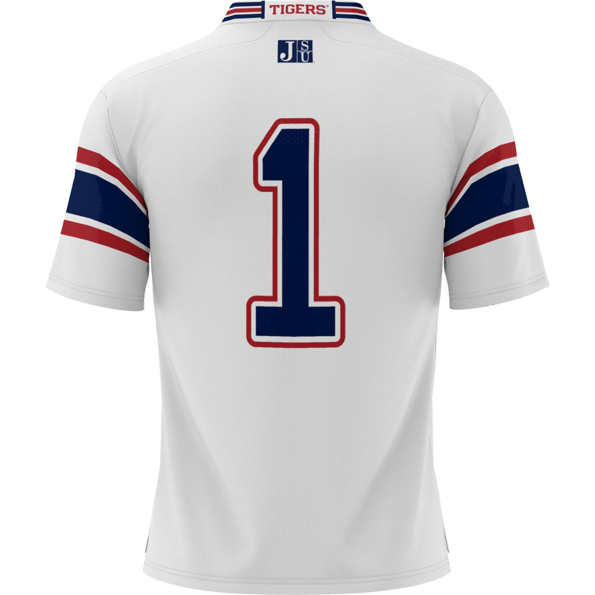 #1 Jackson State Tigers Football Jersey - White product image 4, provided for visual reference and product detail review