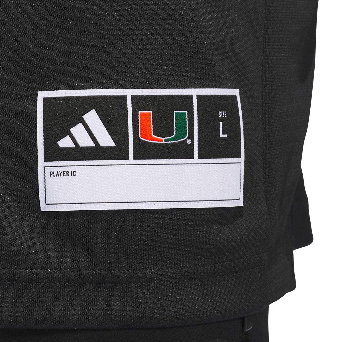 #24 Black Miami Hurricanes Premier Strategy Jersey product image 7, provided for visual reference and product detail review