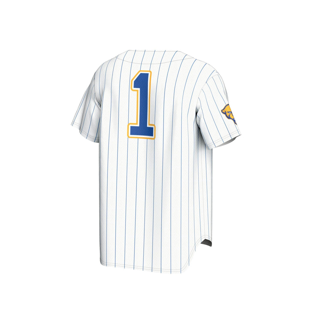 #1 Pitt Panthers Lightweight Baseball Jersey - White product image 4, provided for visual reference and product detail review