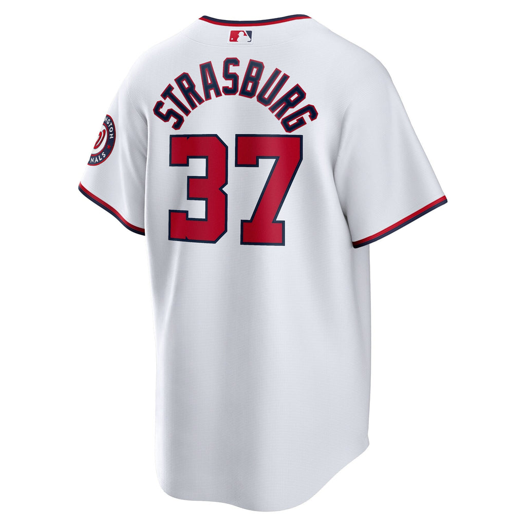 Washington Nationals Stephen Strasburg White Home Replica Jersey product image 4, provided for visual reference and product